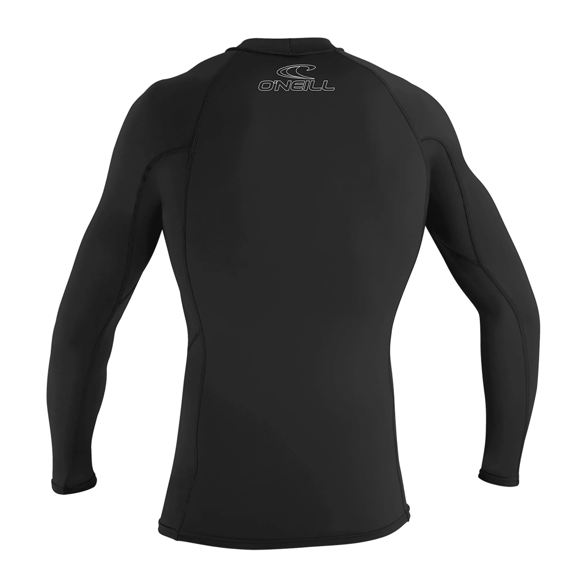 ONeill Wetsuits – Maglia da Muta da Uomo Basic Skins Crew Rash Vest, a Maniche Lunghe, Uomo, Basic Skins L/S Crew, Nero, L - immagine 2