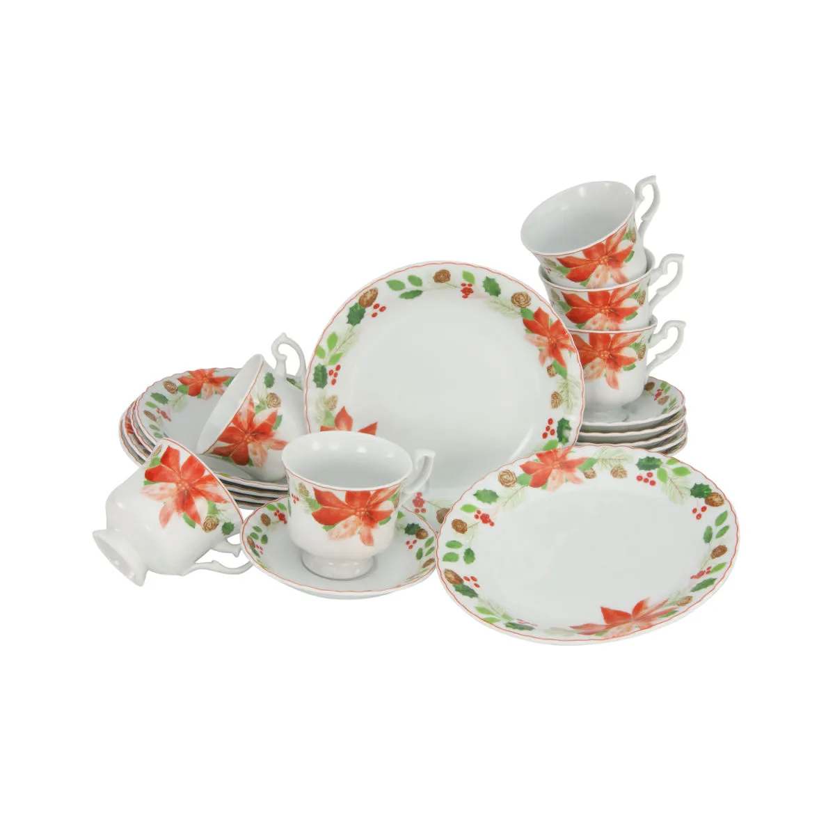 CreaTable Ivona Christrose - Servizio da caffè da 18 pezzi; multicolore - immagine 1