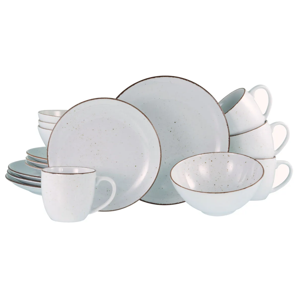CreaTable Vintage Nature White - Servizio da 16 pezzi; bianco - immagine 1