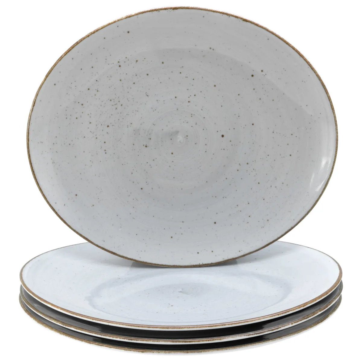 4x CreaTable Vintage Nature stone - piatto da bistecca 4 pz; 30.5x26x2.5 cm (LxLxH); grigio; 4 pz. / Pacco - immagine 1
