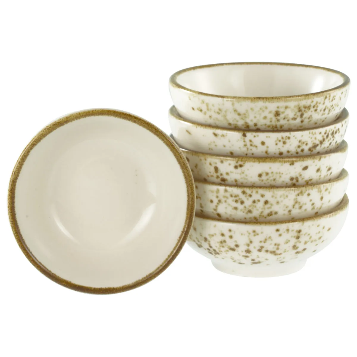 6x CreaTable Collezione Natura - Ciotola di soia 6 pezzi; 40 ml, 8x8x8x3 cm (LxLxØxH); beige; 6 pz. / Pacco - immagine 1