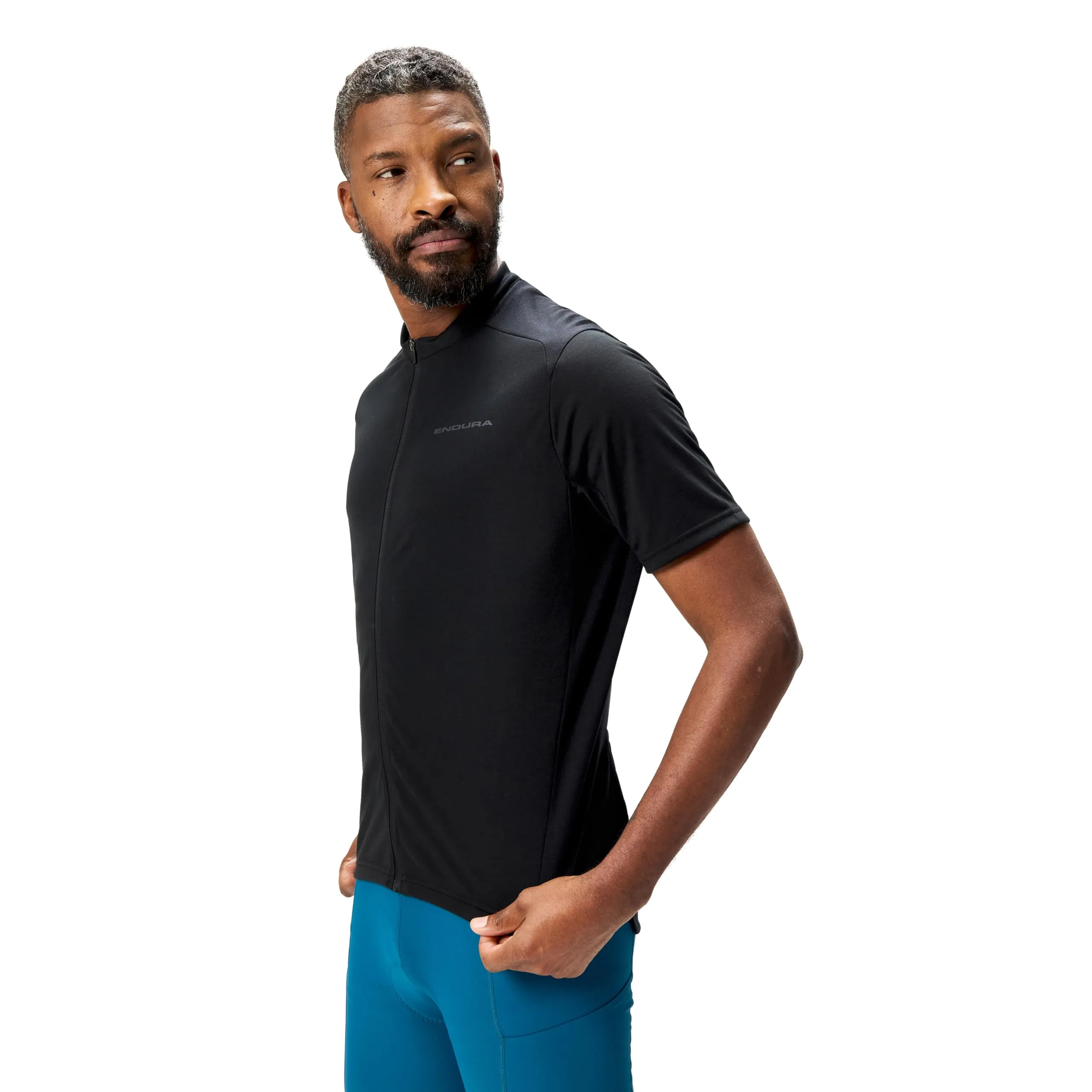 ENDURA Men's Loop Zipped Short Sleeve Jersey, Black, XS - immagine 4