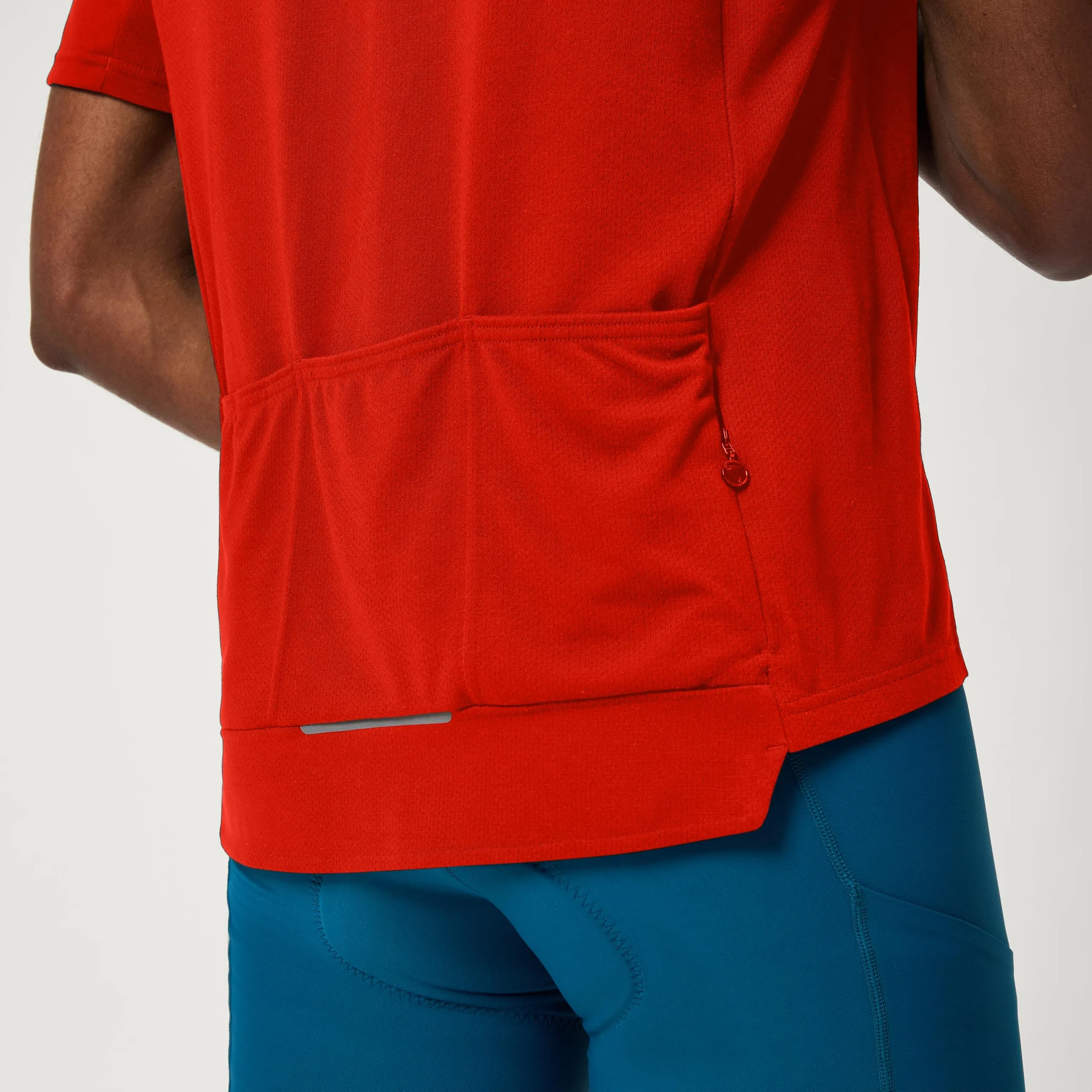 ENDURA Men's Loop Zipped Short Sleeve Jersey, Flame Red, 3XL - immagine 4