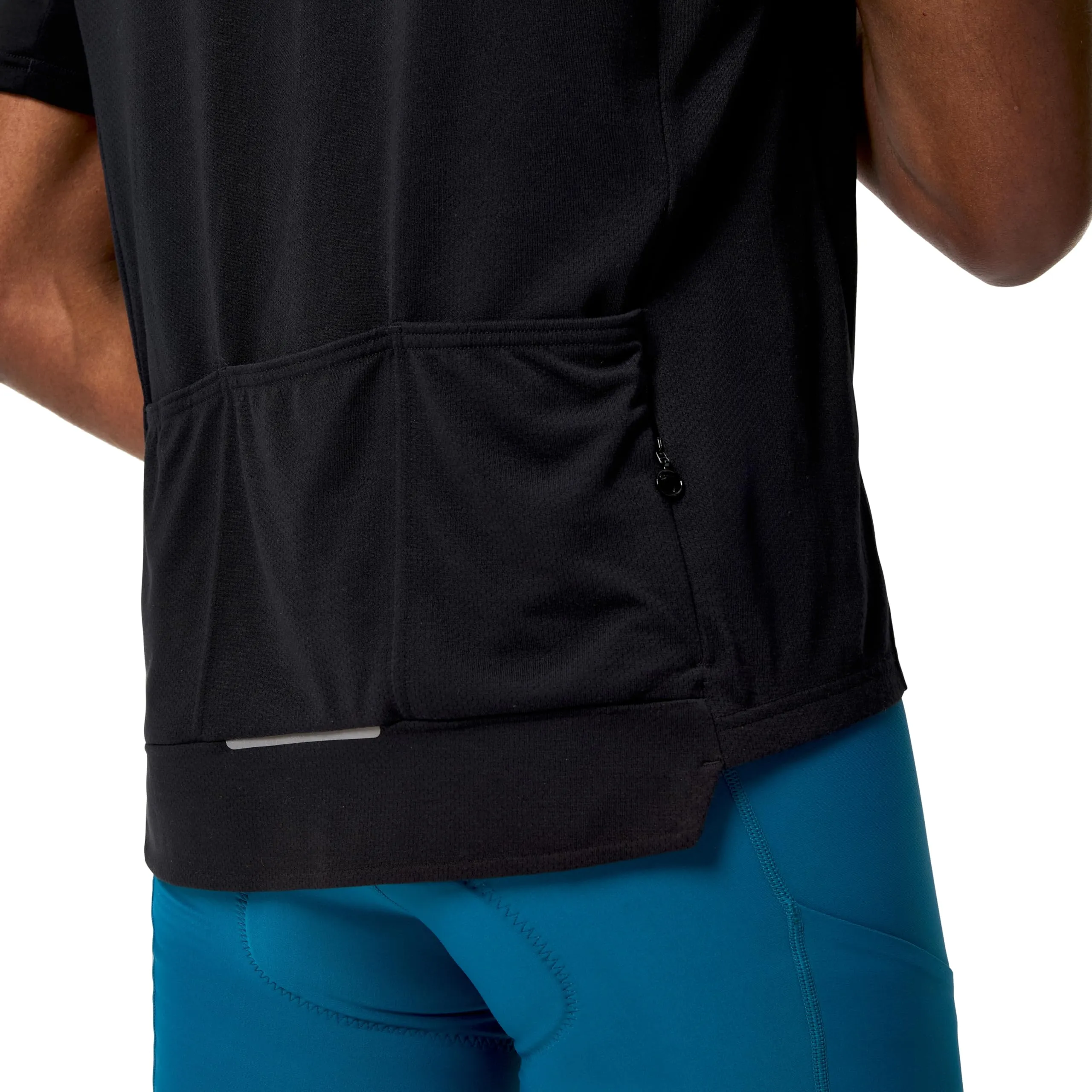 ENDURA Men's Loop Zipped Short Sleeve Jersey, Black, L - immagine 3