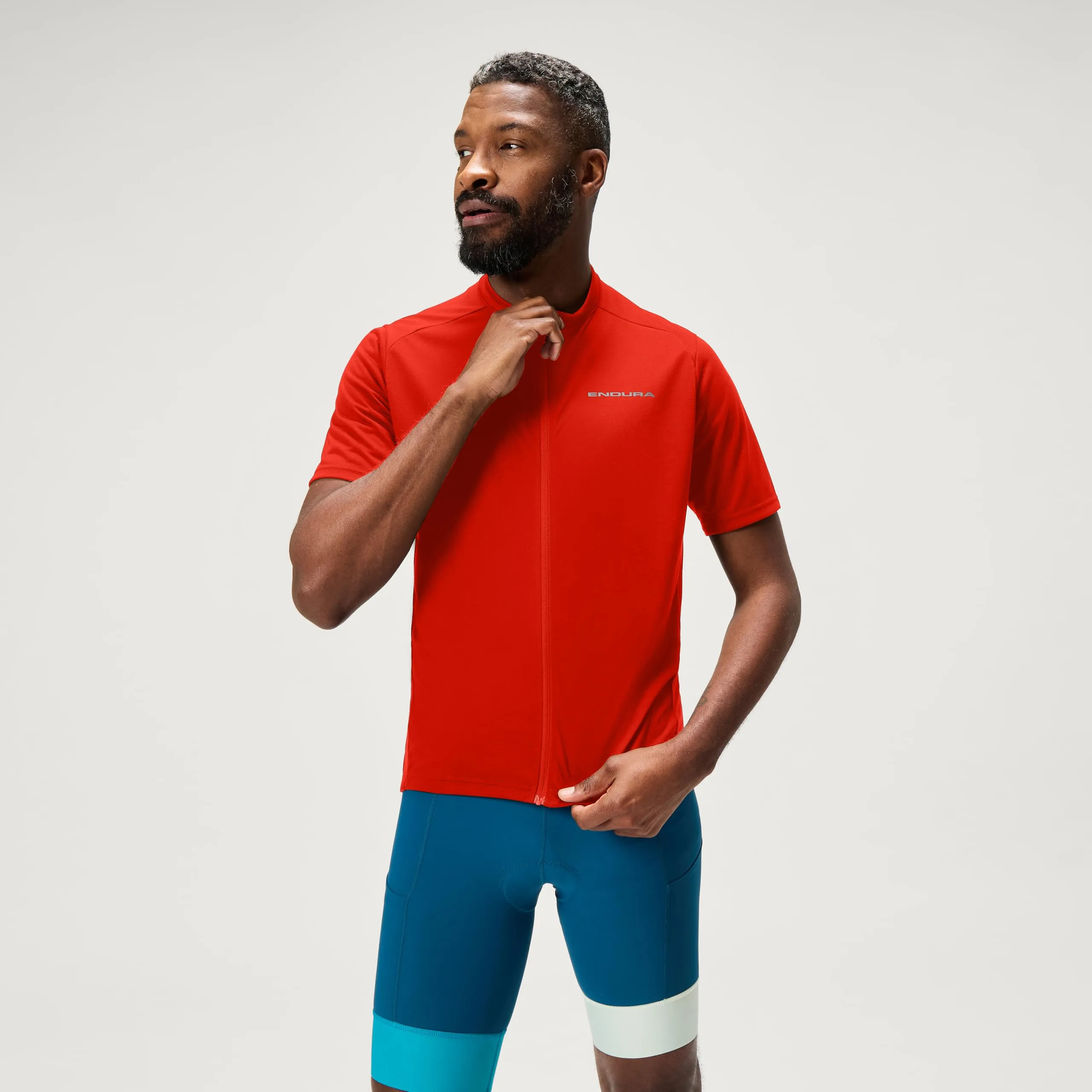 ENDURA Men's Loop Zipped Short Sleeve Jersey, Flame Red, M - immagine 3