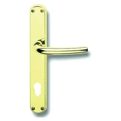 Maniglie porta coppia su placca py85 ( Yale ) MILENA Ottone lucido 55744088501 - immagine 1