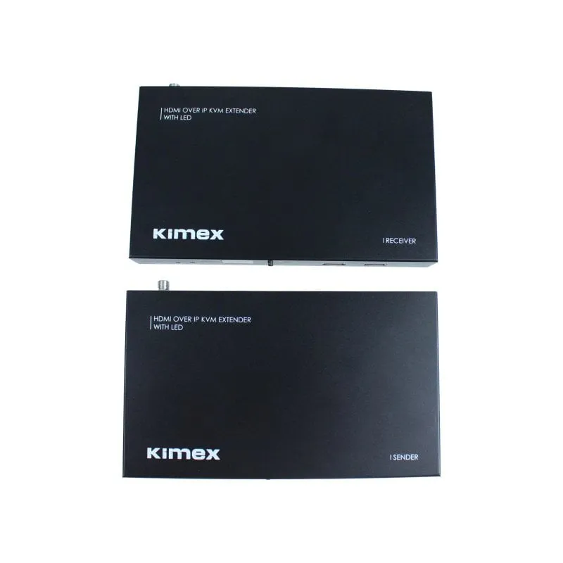Extender HDMI Kimex 120m Full HD HDMI 2.0 KVM IP M-JPEG IR RS232 Nero - immagine 1