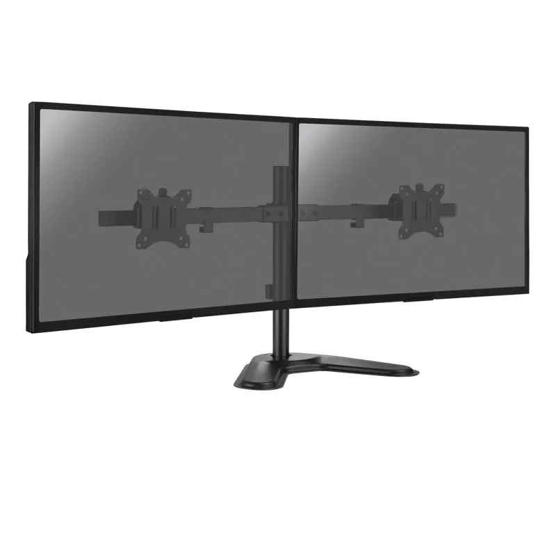 Kimex 015-1151 Supporto per monitor nero per 2 schermi da 17-32″ VESA 75x75/100x100 - immagine 1