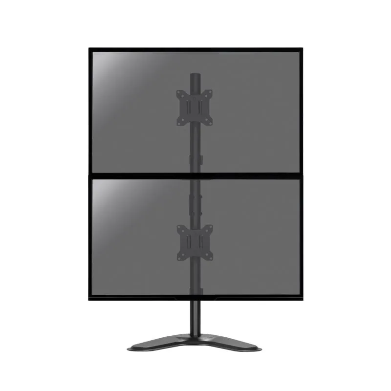 Kimex 015-1152 Supporto per monitor da tavolo per 2 monitor 17-32″ VESA 9 kg girevole nero - immagine 1