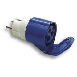 Adattatore 1 presa 2P+T 16A CEE Blu e Bianco 73001 - immagine 1