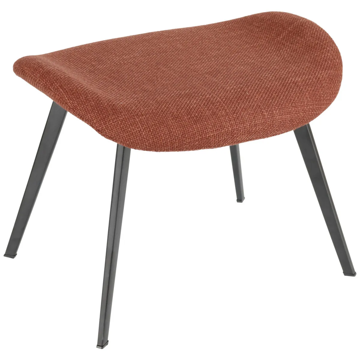 VEGA Sgabello Limea; 56x47x43 cm (LxPxH); seduta marrone ruggine, struttura nero; rettangolare - immagine 1