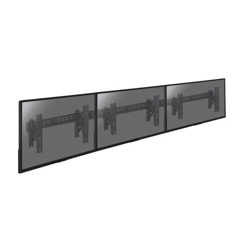 Supporto per videowall Kimex 017-2113K 3 schermi 49-55″ Push-Pull 210 kg Nero - immagine 1