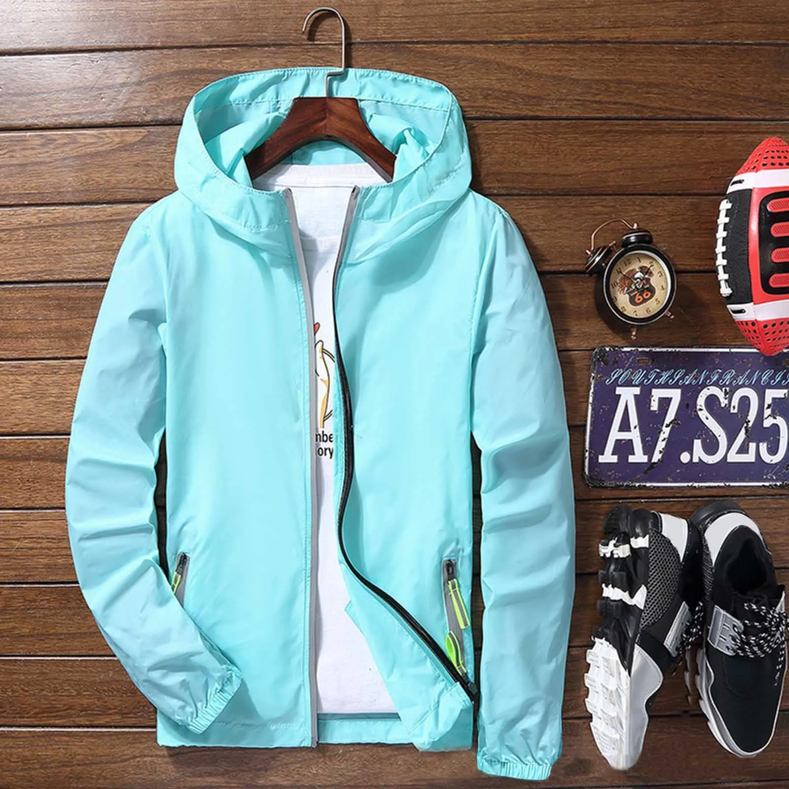 Giacca Primavera Uomo, Giubbino Bomber, Giubbotto da Aviatore Leggero Iacca Tattica Militare Casual Sportiva Maniche Lunghe Zip Collo Alto Giubbino Leggero Bomber Giubbino - immagine 2