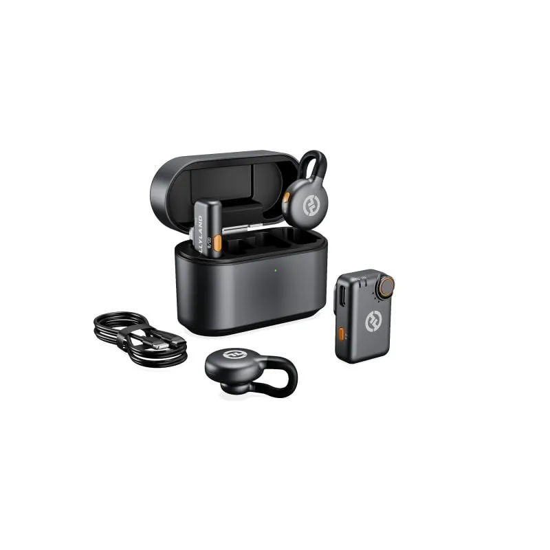 Microfono combinato wireless Hollyland LARK M2S USB-C Lightning cardioide a durata estesa - immagine 1