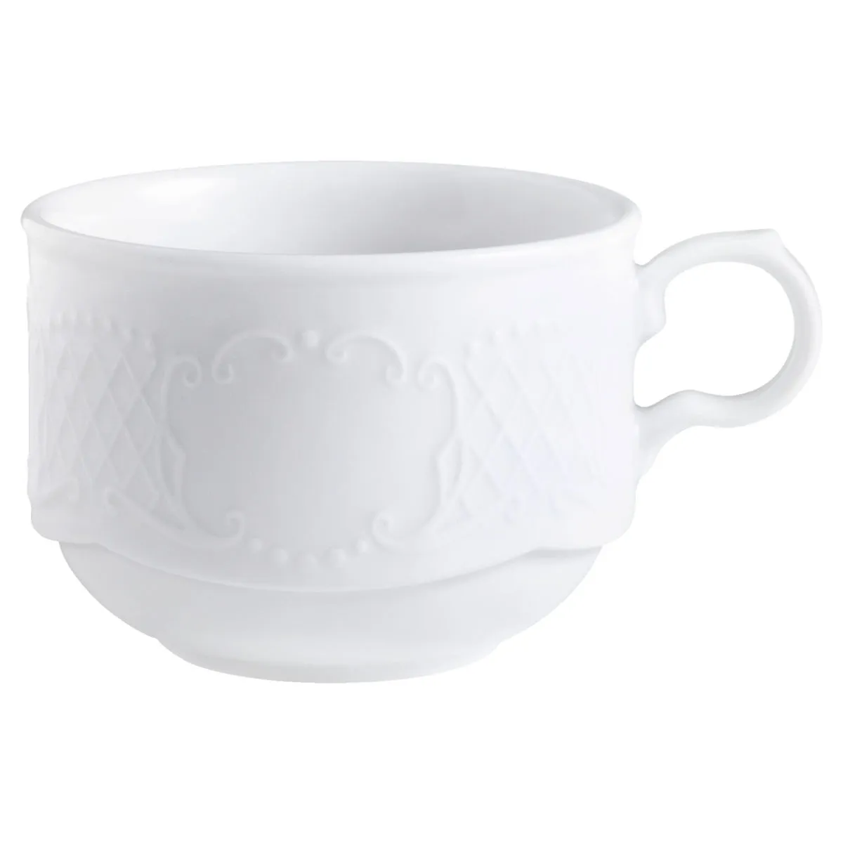 6x VEGA Tazza cappuccino Minuett; 250 ml, 8.9x6.7 cm (ØxH); bianco; rotonda; 6 pz. / Pacco - immagine 1