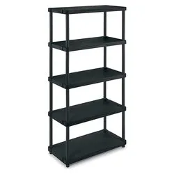 Scaffale kit 5 ripiani ad incastro (80x40x173,4cm) 4080 5C Nero 1002694 - immagine 1
