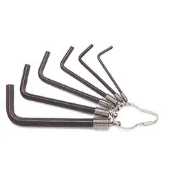 Set chiavi maschio esagonale piegate per brugole 6 pz 96N/ST Nero 000960640 - immagine 1