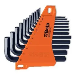 Set chiavi maschio esagonale piegate per brugole 12 pz 96N/SC12 Nero 000960661 - immagine 1