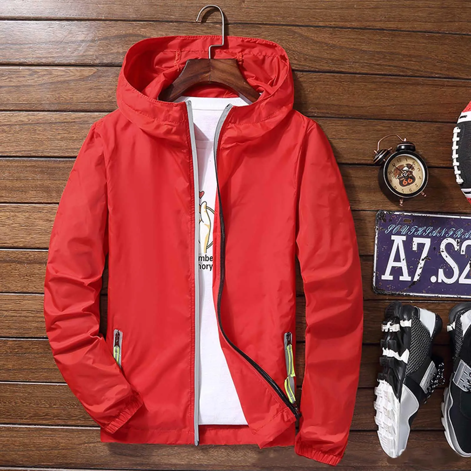 Giubbino Uomo Primavera, Giubbotto Bomber Uomo, Giubbotto da Aviatore Leggero Iacca Tattica Militare Casual Sportiva Maniche Lunghe Zip Collo Alto Giacca Estiva Uomo Giubotto Uomo - immagine 2