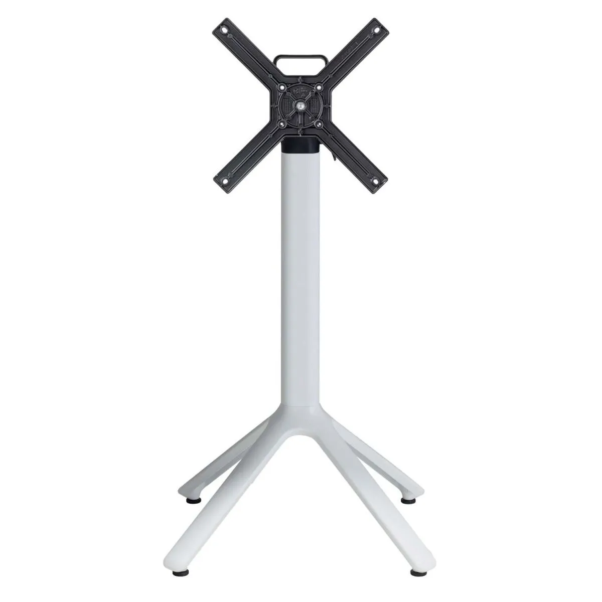 RestooTab Base tavolo pieghevole da esterno per tavolo alto, modello Nemo; 51x51x109 cm (LxLxH); bianco - immagine 1
