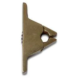 Fermascuri a pinza con molla (60x30mm) Ottone naturale 49206000001 - immagine 1