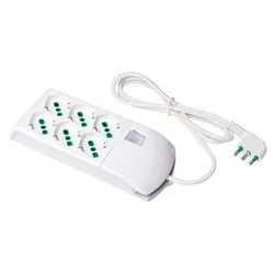 Multipresa tavolo con interruttore 6P 10/16A FIDO Bianco 410300 - immagine 1