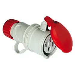 Presa elettrica 3P+T 16A (CEE IP67) per cavo assiale ARGO Rosso e Bianco 71144 - immagine 1