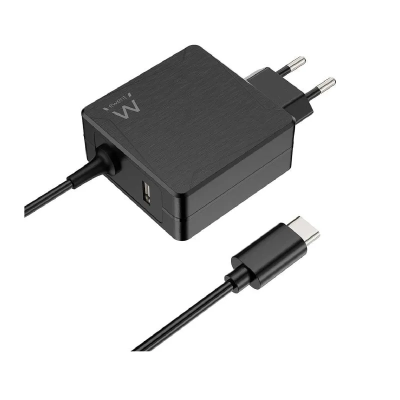 Caricabatterie da muro Ewent EW3978 USB-C 65W, Power Delivery, protezione quadrupla, cavo da 1,5 m - immagine 1