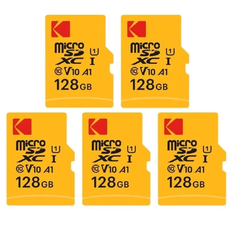 Scheda di memoria Kodak Micro SD 128GB Pack x5 Adattatore Alta Velocità - immagine 1
