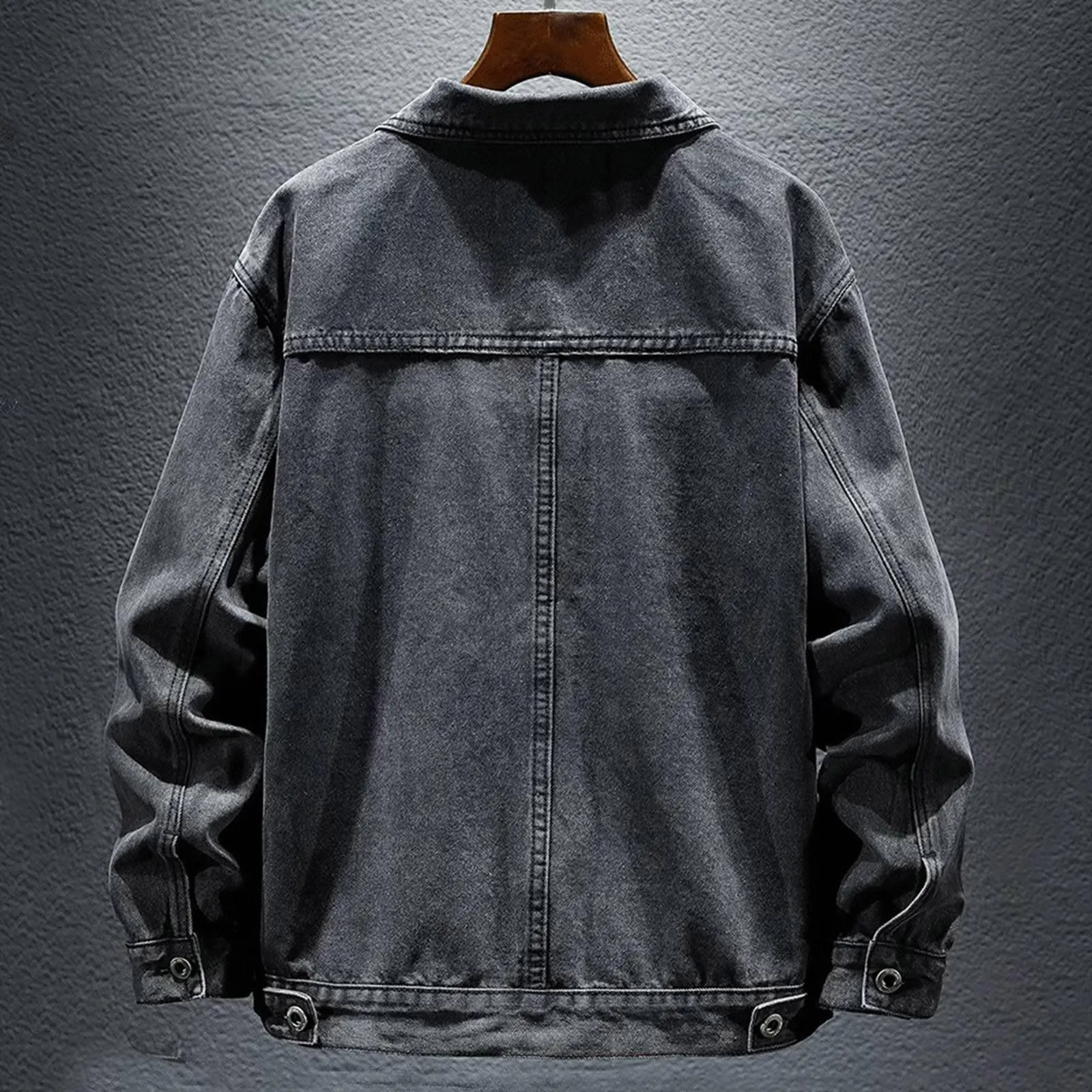 Giacca Jeans Uomo Nera, Giubbotto Estivo Uomo, Giubbotto Casual Denim Giacca Giubbino Moto Slim Fit Jacket Taglie Forti Giacca Casual Slim Fit per Donna Uomo Giacca Trucker - immagine 3