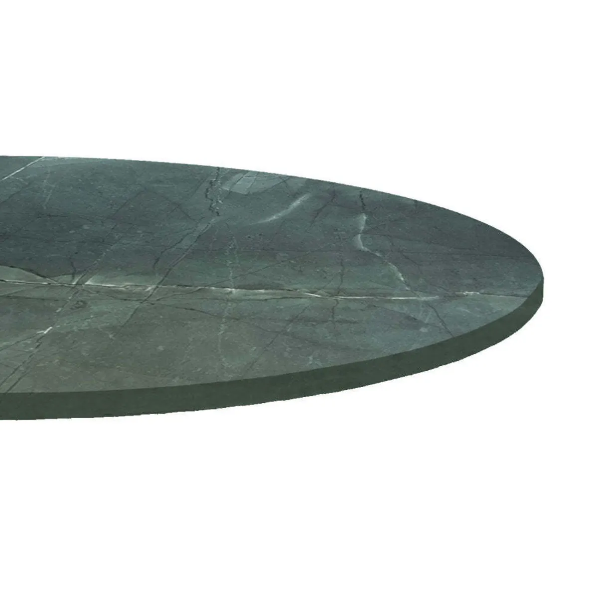 RestooTab Piano tavolo rotondo, decoro in marmo scuro; 70x70 cm (LxL); verde scuro/marmorizzato; rotonda - immagine 1