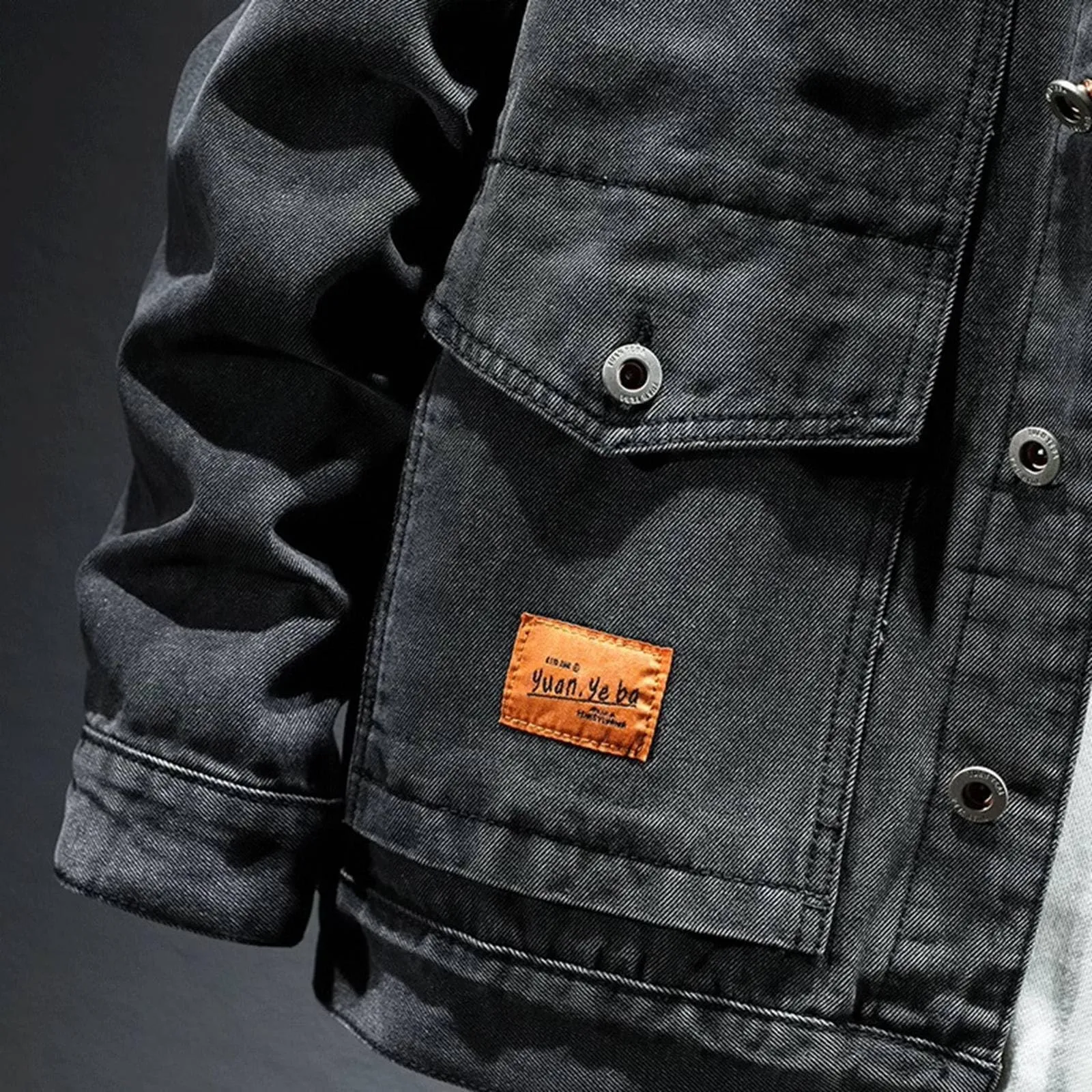 Giubbotto Di Jeans Uomo, Giacca Primavera Uomo, Estivo Casual Denim Giacca Giubbino Slim Fit Giubbotto Da Mezza Stagione Denim Cotone Con Botonni E Tasche Giubbino Jeans Giacca In Denim Giacca Trucker - immagine 3