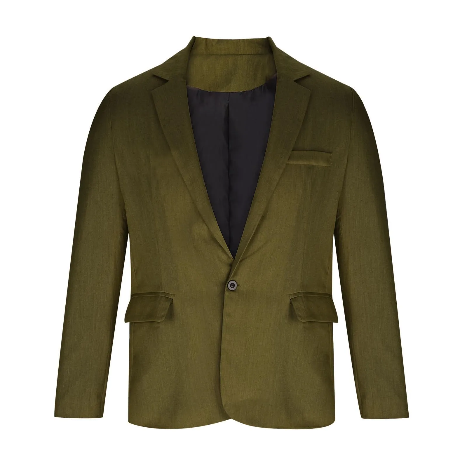 Blazer Giacca Elegante Uomo, Regular Fit Formale Giacca da Abito Casual 1 Pulsante Elegante Giacche Modello Blazer Blazer Uomo Chic Elegante Jacket da Abito d'Affari Business vestibilità Regolare - immagine 2