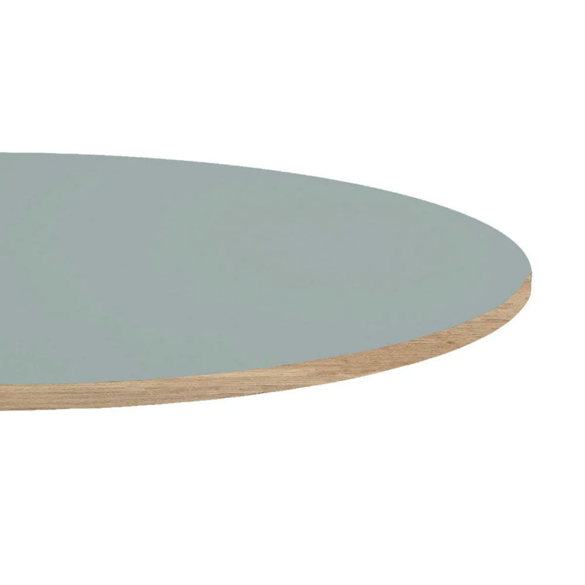 RestooTab Piano tavolo rotondo, bordi effetto legno; 120x120 cm (LxL); grigio; rotonda - immagine 1