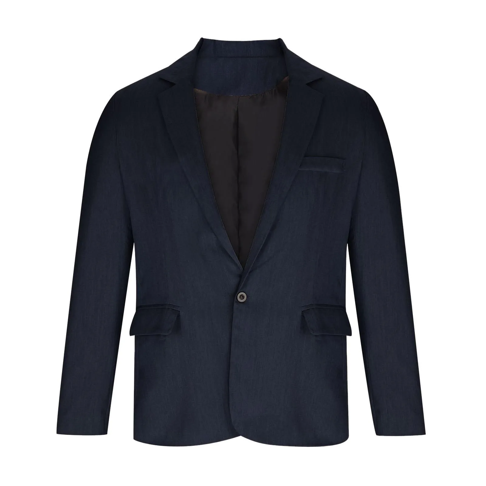 Blazer Estivo Uomo, con Un Bottone Slim Fit Giacca da Abito Smoking Formale da Lavoro con Tasche Blazer Giacchetto Primaverile Giacca da Lavoro da Uomo Formale Business Trench Coat Business - immagine 4