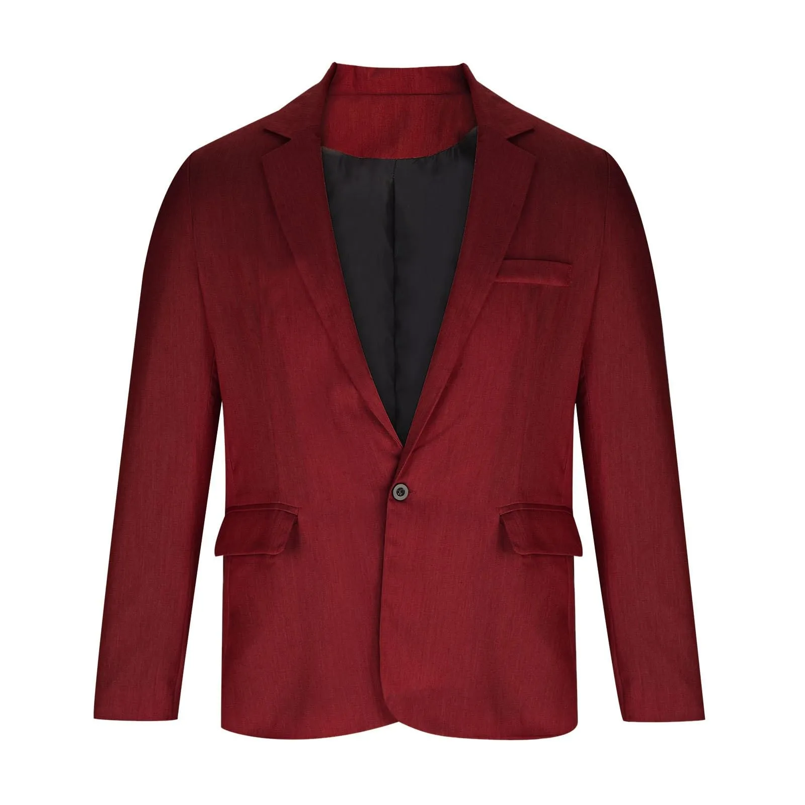 Blazer Estivo Uomo, Elegante Abito a Un Bottone Giacca Formale Casual con Risvolto a Tacca E Spacco Posteriore Giacca Primaverile Uomo Giacche da Abito Casual per Il Tempo Libero - immagine 2