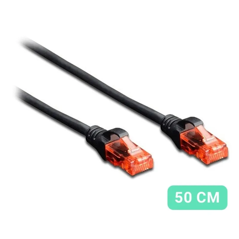 Cavo di rete Ewent Cat6 U/utp 0,5 m nero - immagine 1