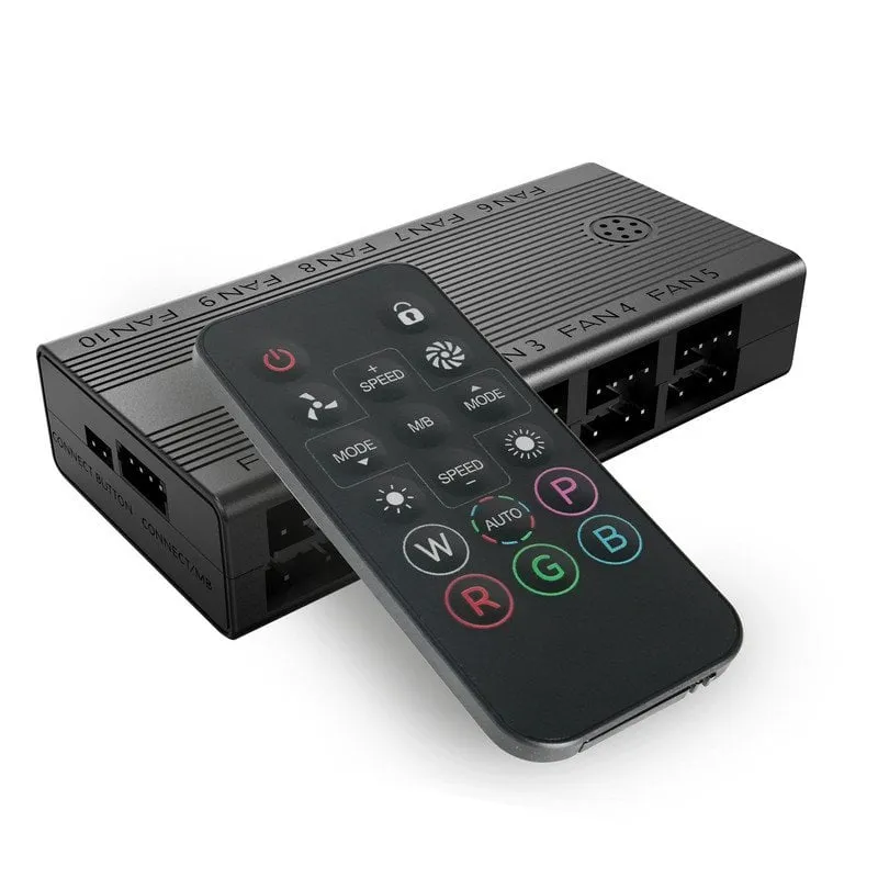 Mars Gaming MF-HUB 10xPWM 10xARGB Hub di sincronizzazione ARGB con telecomando - immagine 1