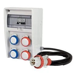Quadro elettrico industriale ASC IP65 2+2 prese CEE (25x17,7x40,3cm) ULISSE 74321 - immagine 1