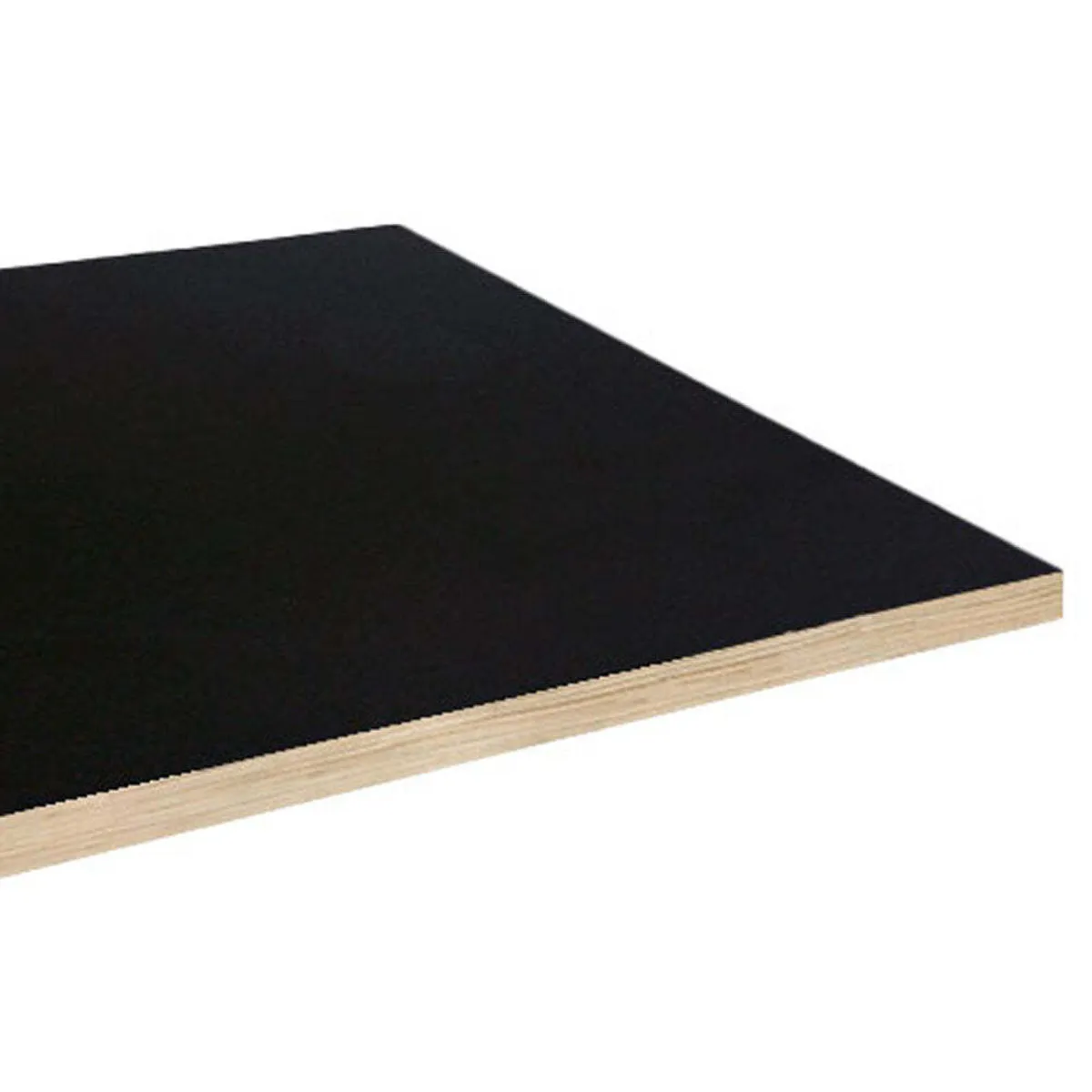 RestooTab Piano tavolo quadrato, bordi effetto legno; 60x60 cm (LxL); nero; quadrata - immagine 1