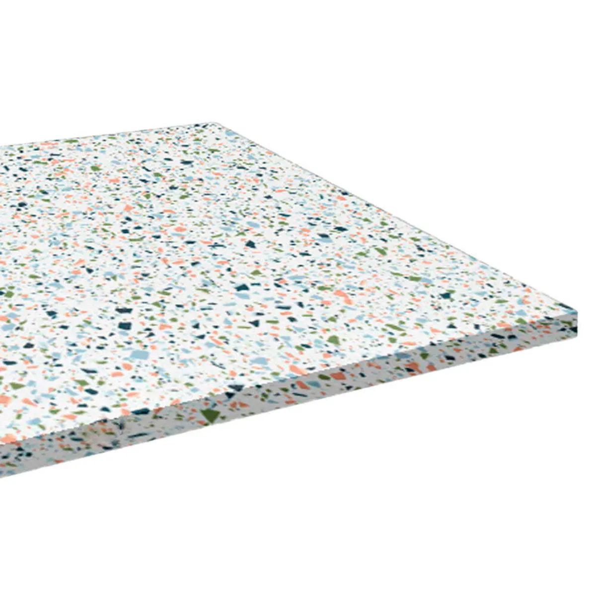 RestooTab Piano tavolo rettangolare, decoro Terrazzo; 160x80 cm (LxL); multicolore/terazzo; rettangolare - immagine 1