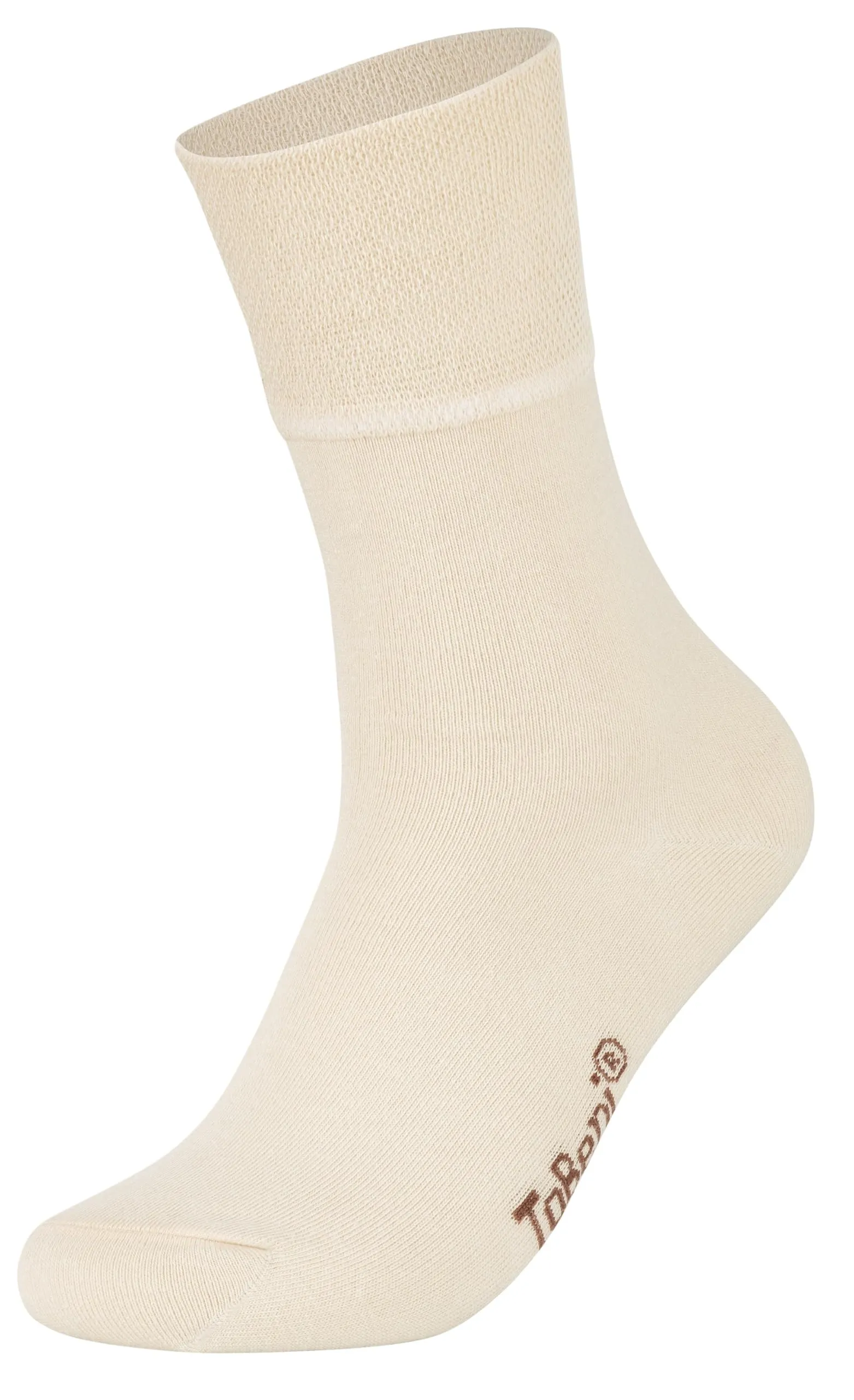 Tobeni 8 paia di calzini in cotone senza gomma unisex, beige., 35-38 - immagine 1