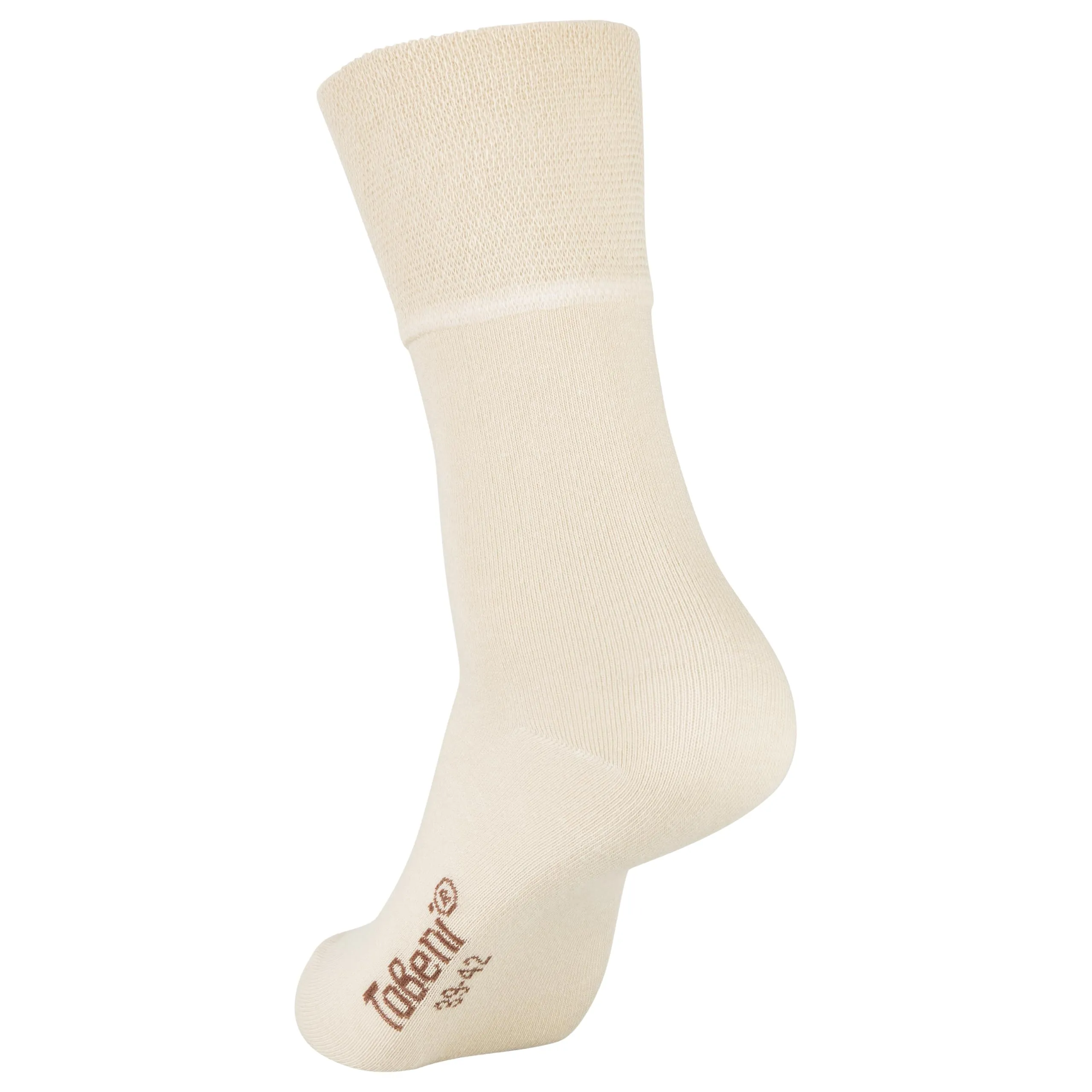 Tobeni 8 paia di calzini in cotone senza gomma unisex, beige., 35-38 - immagine 2