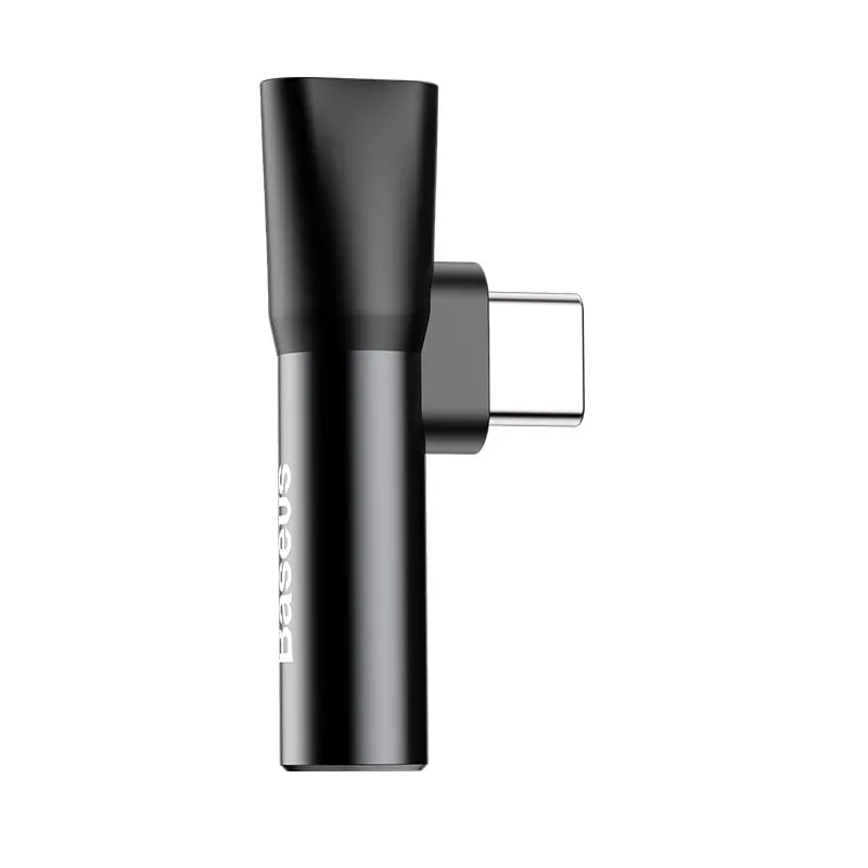 Adattatore Baseus CATL41-01 da tipo C a tipo C/3,5 mm, nero, alta fedeltà - immagine 1