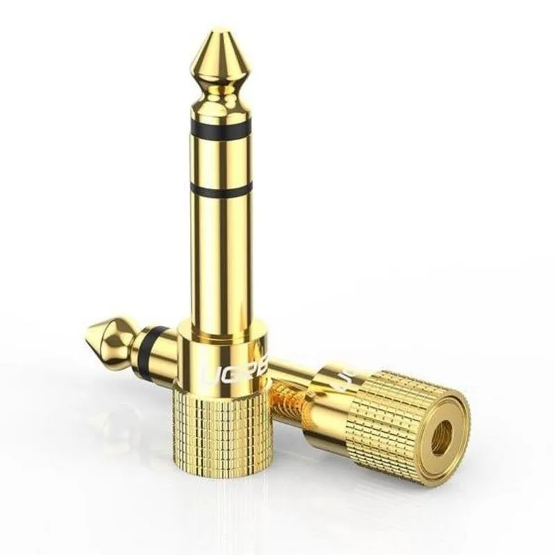 Adattatore Ugreen 20503 6.35mm a 3.5mm Jack Stereo Oro - immagine 1