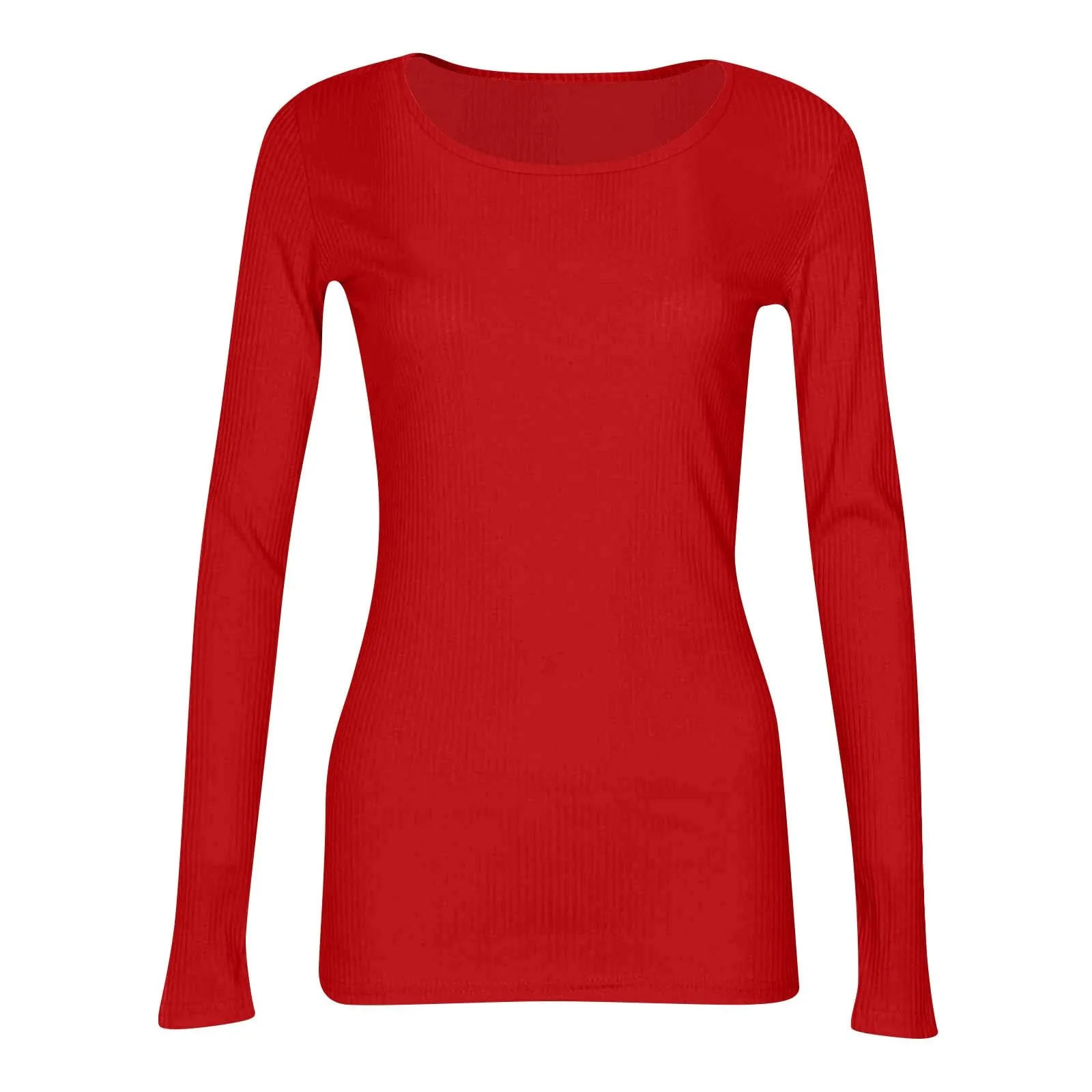 MOKBAY Maglia Bianca Donna T-Shirt Invernali Slim Fit Aderente Basic Y2k Sexy Maglietta Nera Maglia Manica Lunga Tinta Unita Maglie Maniche Lunghe Donna Top Bianco L - immagine 6