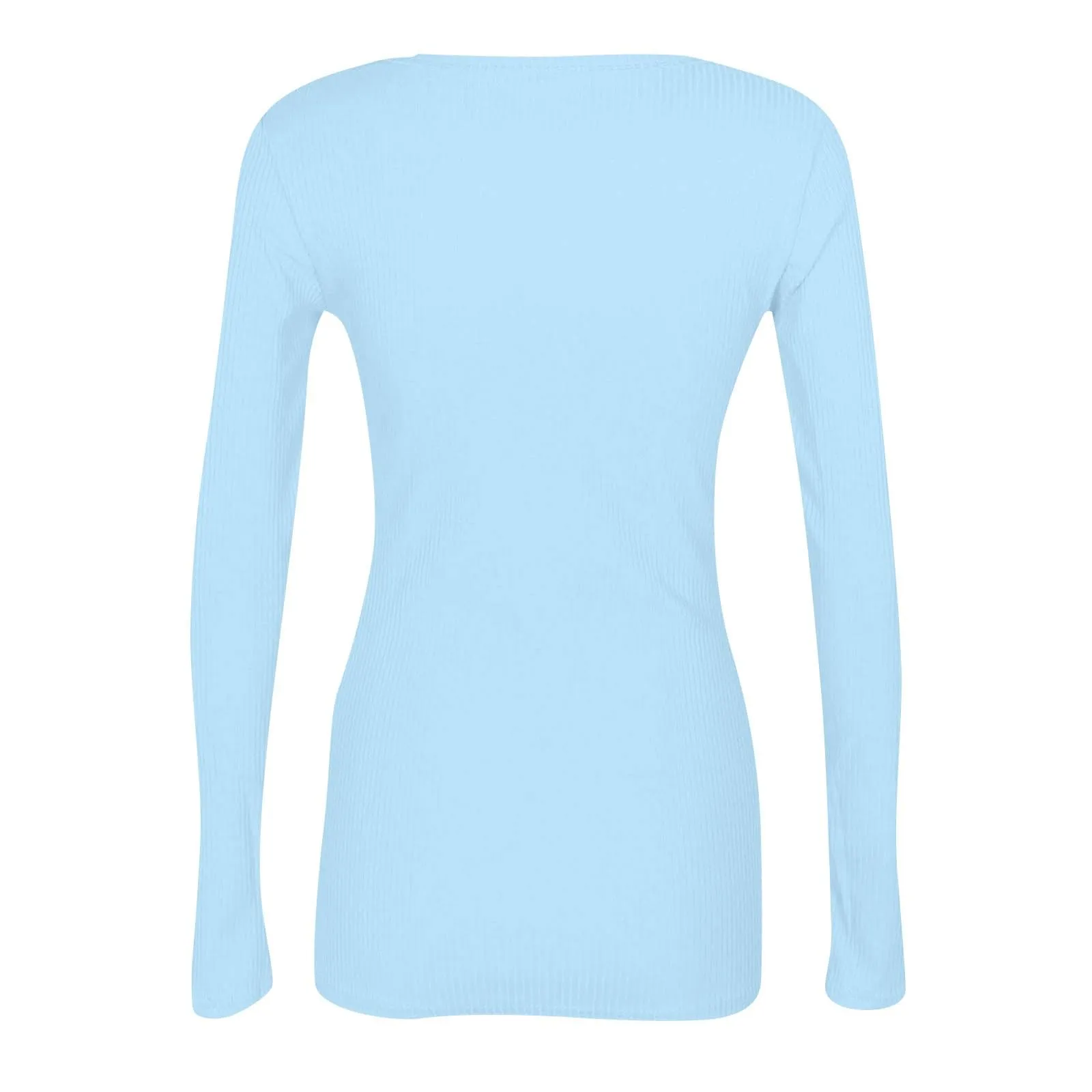 MOKBAY Maglia Maniche Lunghe Donna Cotone Attillata Tinta Unita Top Arancione Maglie Eleganti Sexy T-Shirt Curvy Invernale Basic Maglia Slim Fit Manica Lunga Maglietta Donna XL - immagine 7