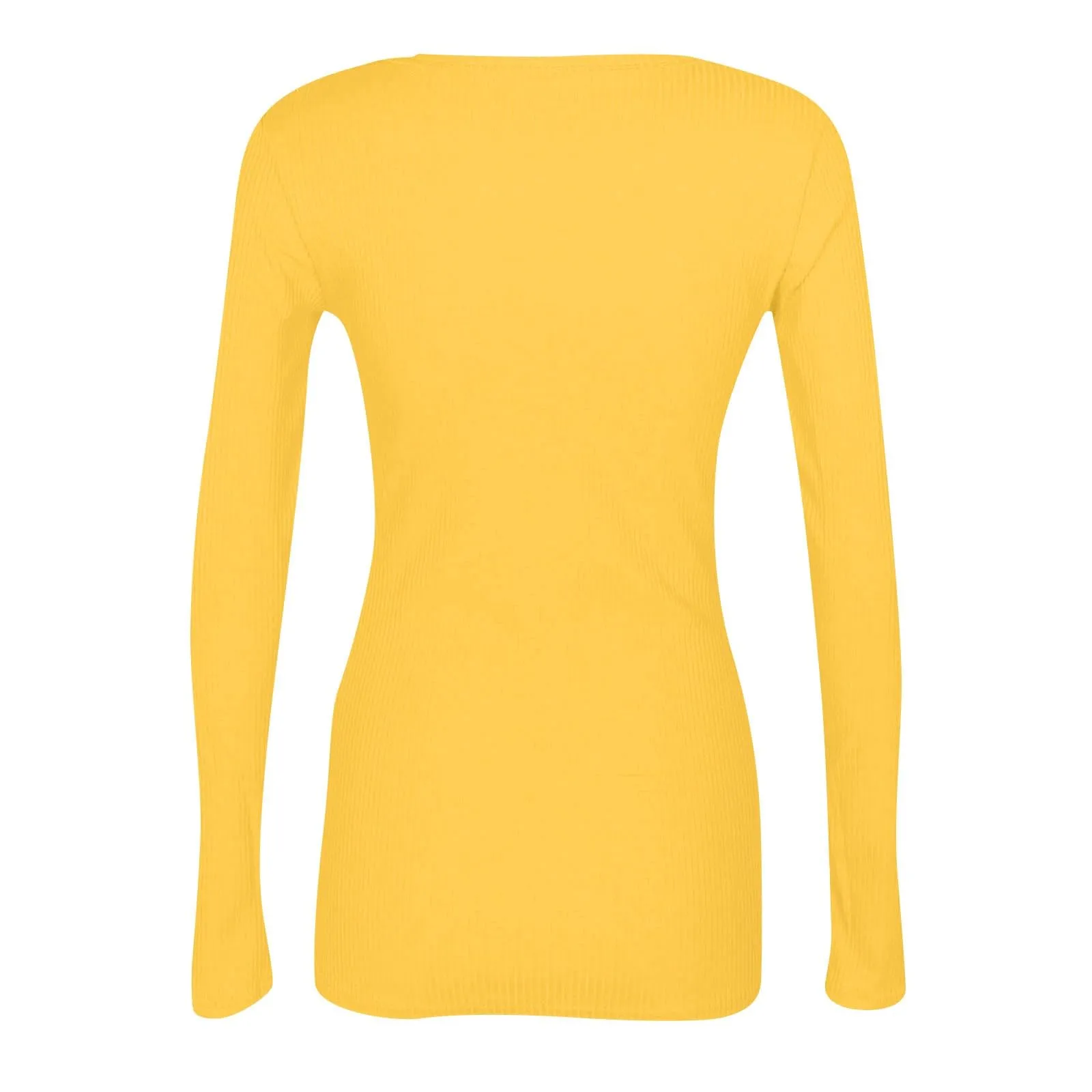 MOKBAY Maglia Invernale Donna Manica Lunga Y2k Sexy Slim Fit Maglia Top Eleganti Invernali T-Shirt Attillata Tinta Unita Maglietta Cotone Manica Lunga Curvy Maglie Donna Invernali 3XL - immagine 7