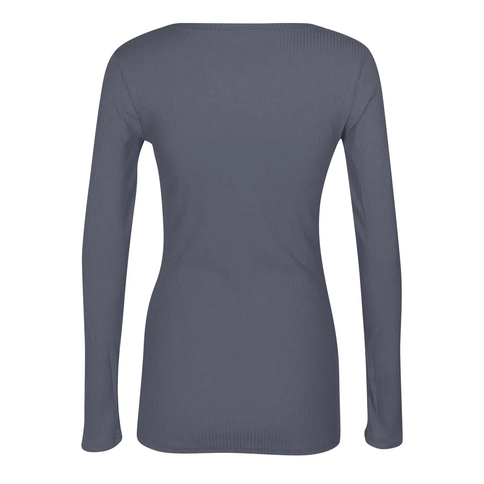 MOKBAY Crop Top Slim Fit Maglia Sexy Invernale Attillate T-Shirt Maglie Donna Manica Lunga Maglietta Aderente Manica Lunga Y2k Tinta Unita Curvy Maglia Invernale Donna S - immagine 6