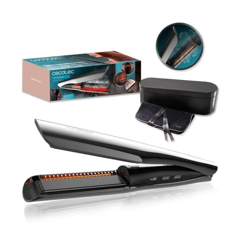 Piastra per Capelli Ceramica Cecotec Lisse iSteamy 210ºC Display LED Nero - immagine 1